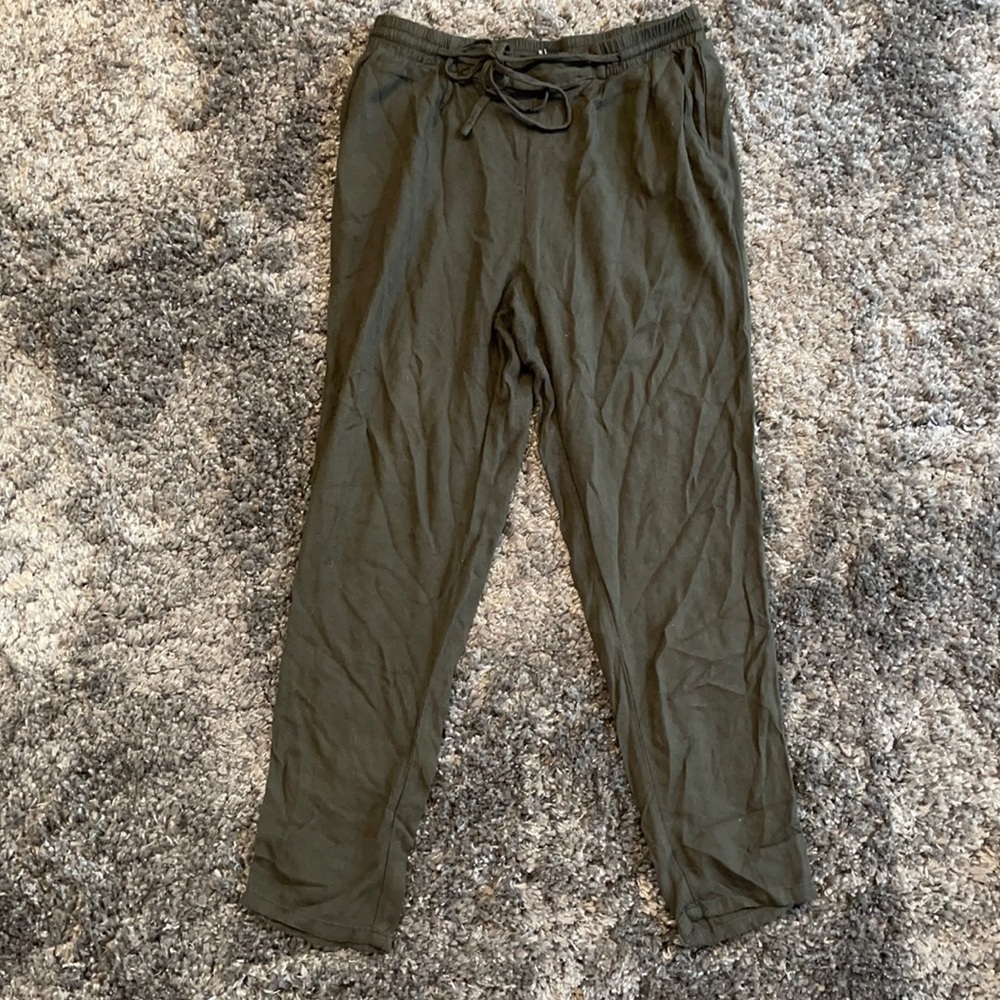 Forever 21 Dark Green Stretchy Joggers